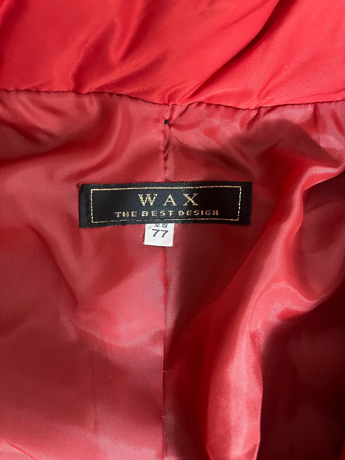 Vintage 레드 체크 패널 패딩 후드 자켓 77 상품이미지3