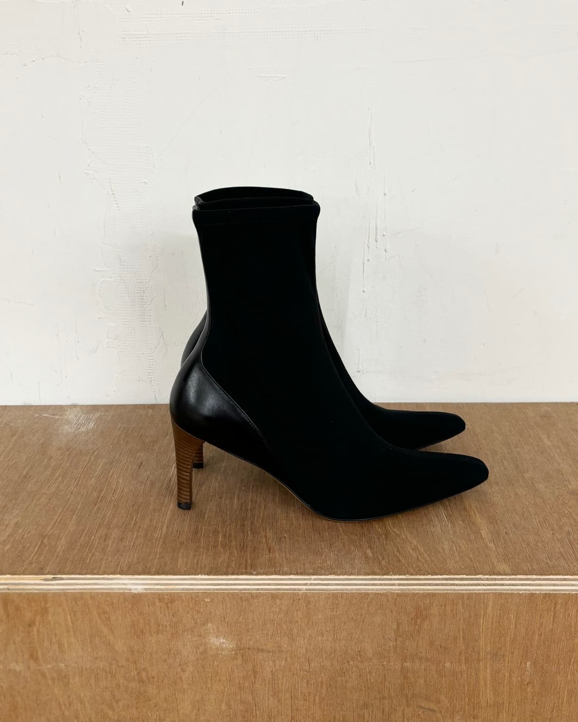 구찌 블랙 스판 앵클 부츠 상품이미지3