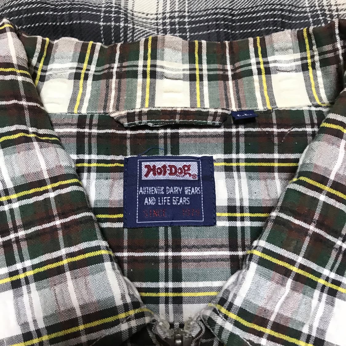 재팬 90s 우라하라 바이브 엠보싱 오버핏 셔츠형 체크 자켓 상품이미지5