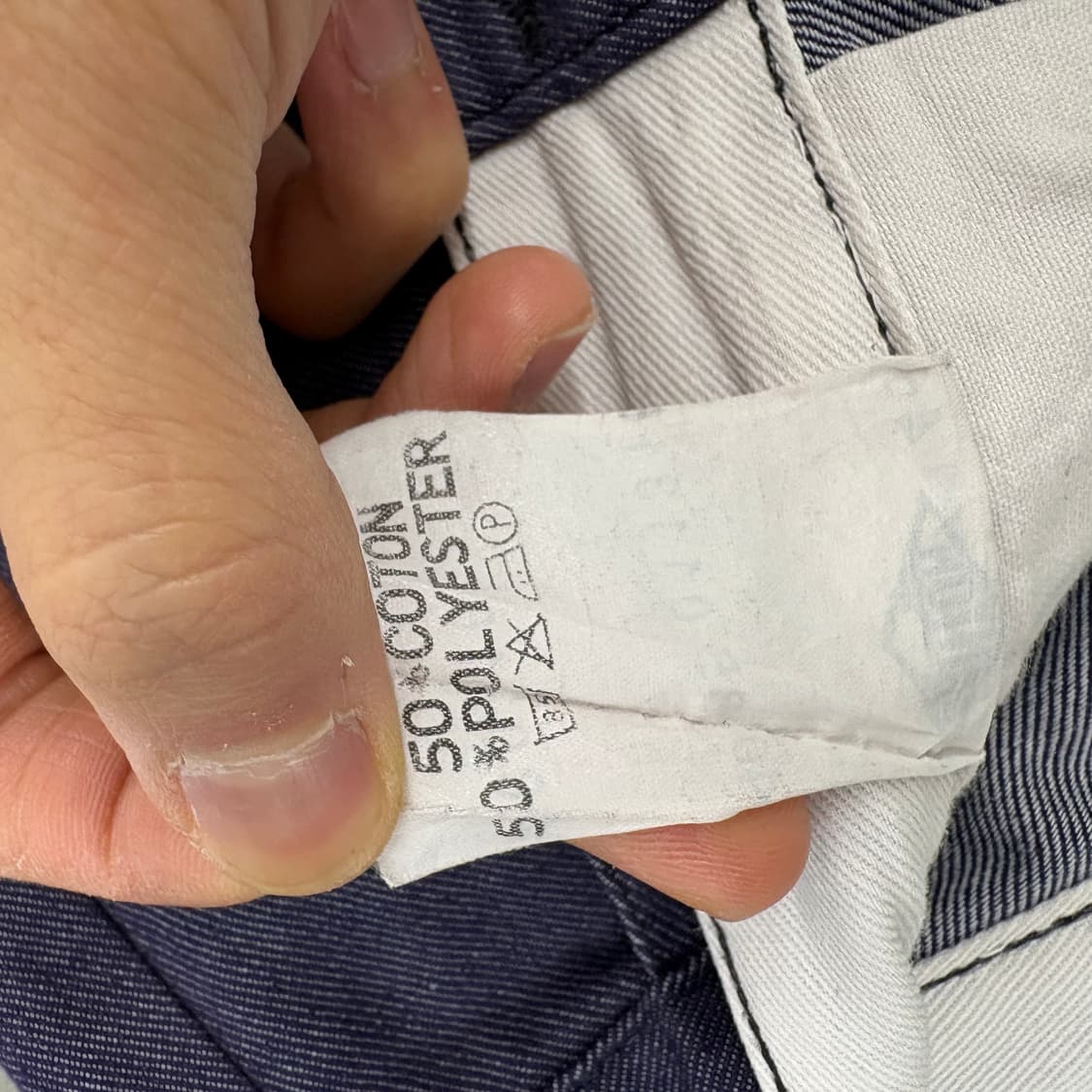 단톤 퍼플 데님 면바지 슬랙스 32in 상품이미지6