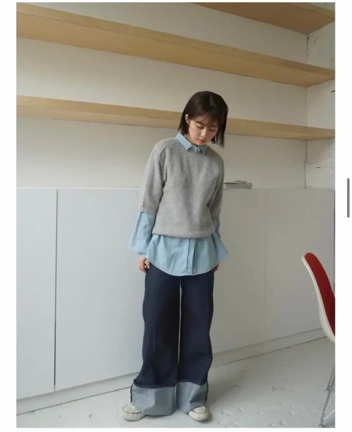 리넨느 롤업 데님 s 상품이미지1