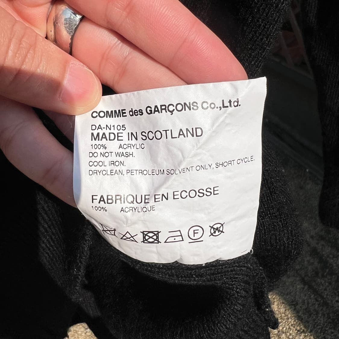 꼼데가르송 옴므 듀스 19SS Balmoral 아크릴 니트 상품이미지7