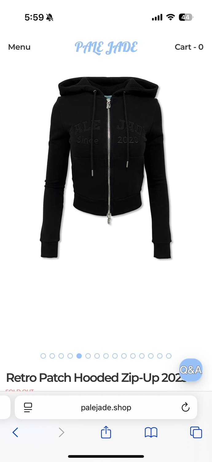 페일제이드 레트로 패치 후드집업 블랙 m 상품이미지1