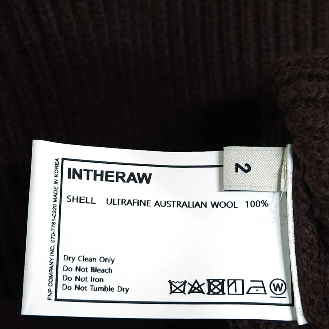 100)INTHERAW 인더로우 헤비울 니트 브라운 상품이미지5