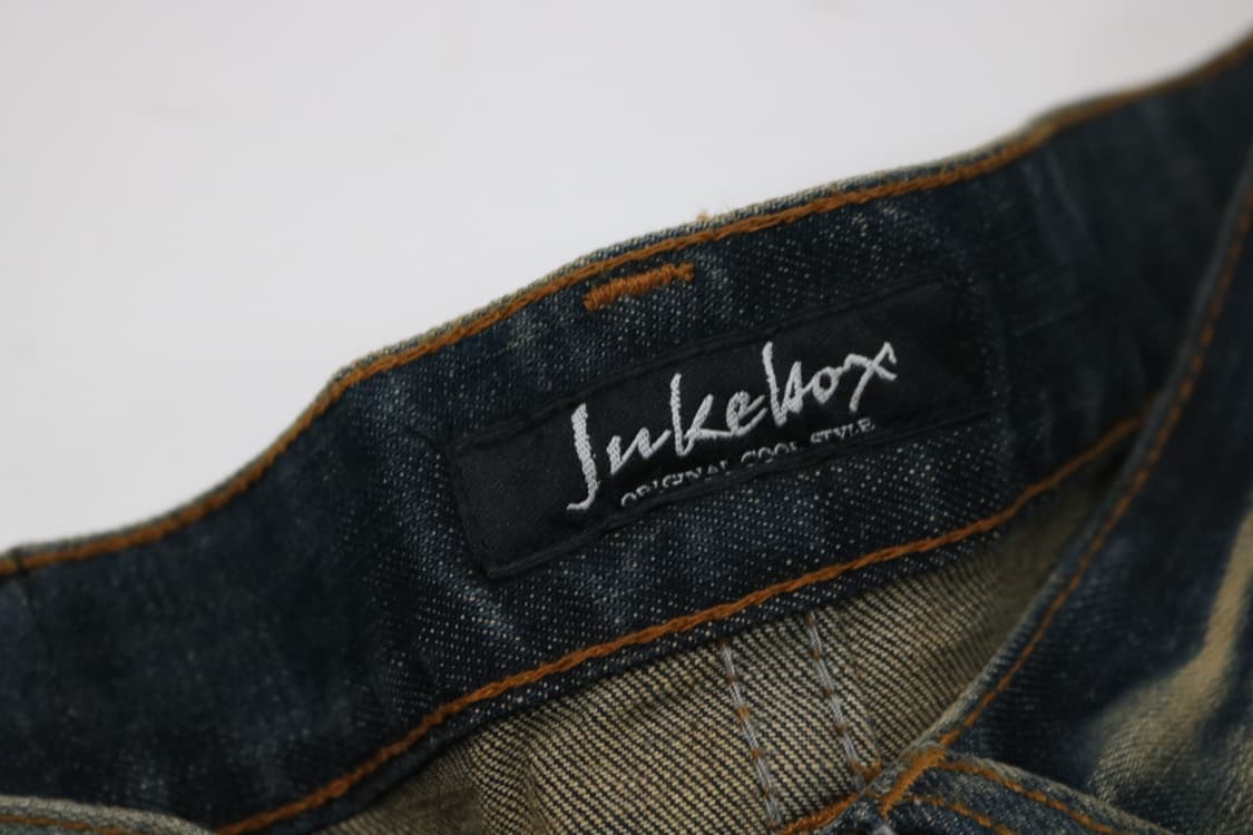 Jukebox 쥬크박스 빈티지 워싱 백포켓 지퍼 디테일 데님 팬츠 상품이미지4