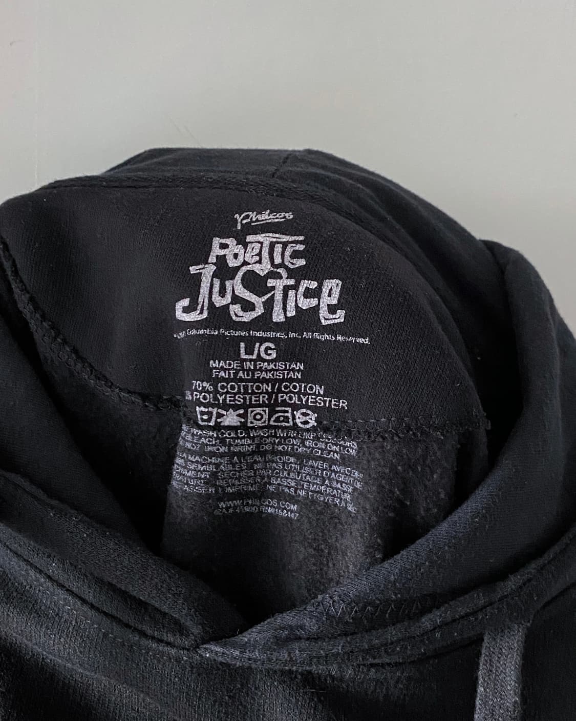 Poetic Justice 2pac 블랙 후드티 상품이미지9