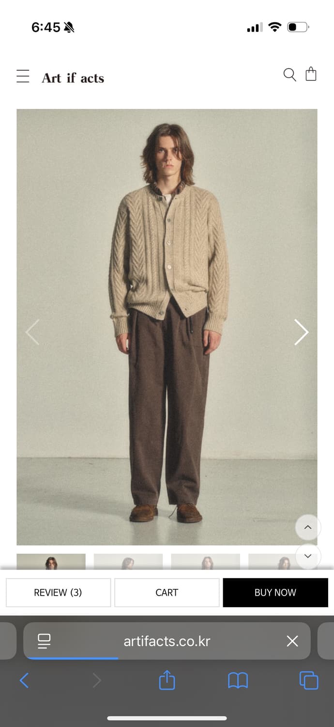 아트이프액츠 피셔맨 케이블 가디건 L 상품이미지3