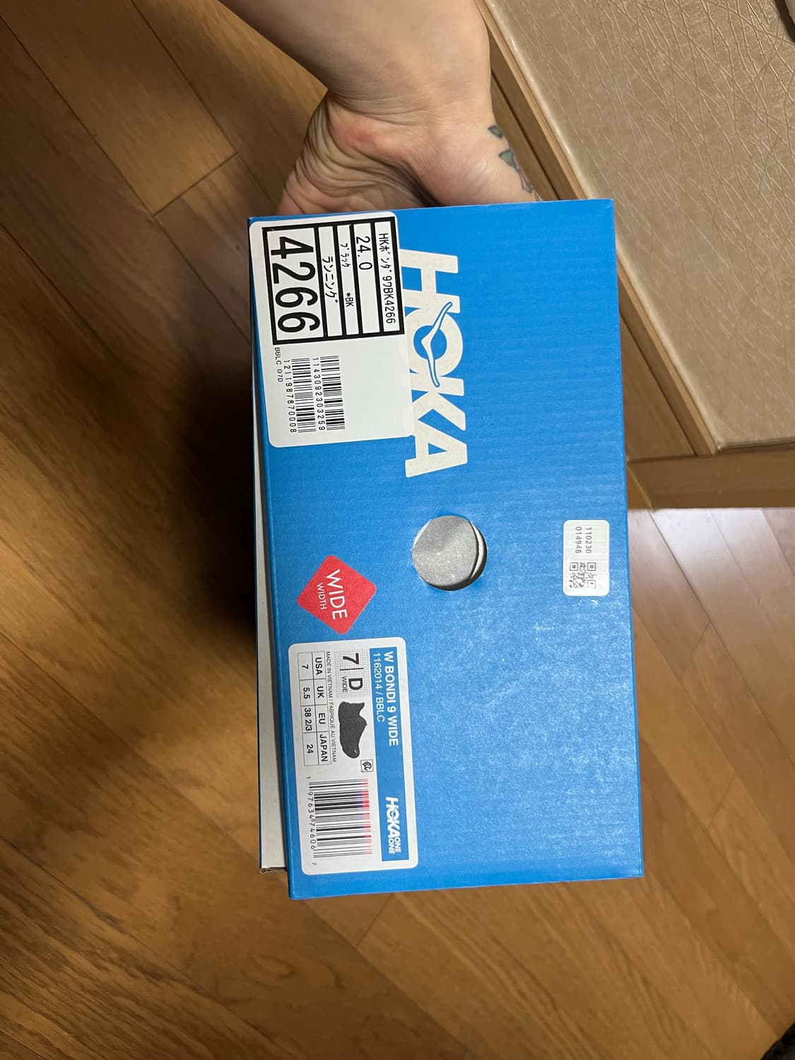 (W)호카 본디 9 와이드 블랙 240mm 새제품 공홈 가격 동일 상품이미지3