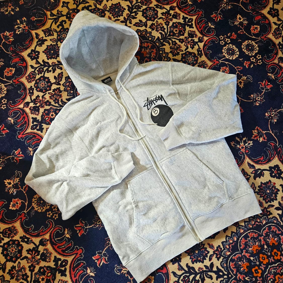 스투시(Stussy) 8볼 후드집업 에쉬헤더 M size 상품이미지2