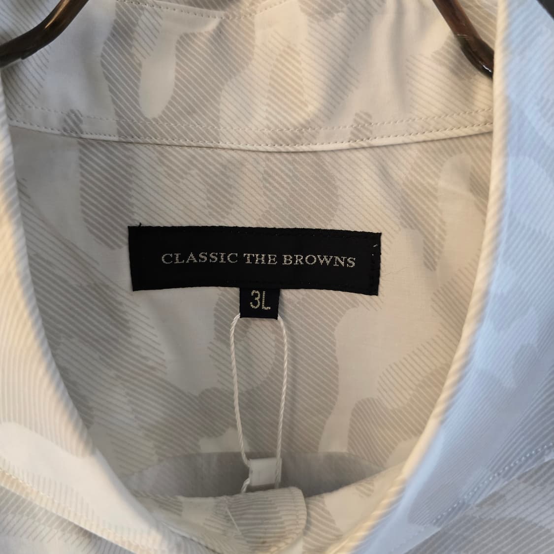 CLASSIC THE BROWNS 재팬 카모 와이드 스프레드 카라셔츠 상품이미지3
