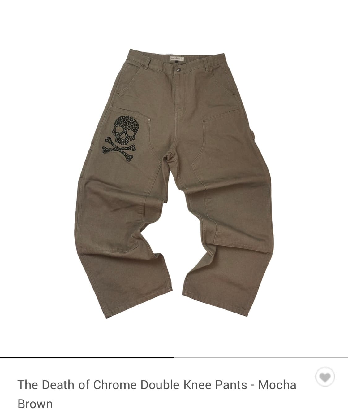 [1] 아오이로 더 데스오브 크롬 더블니 팬츠 모카 브라운 상품이미지1