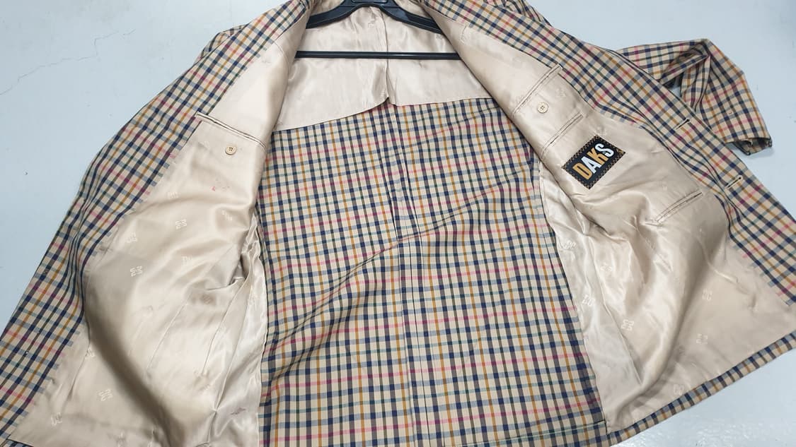 닥스 체크  봄 여름 자켓 울100% 100사이즈 상품이미지3