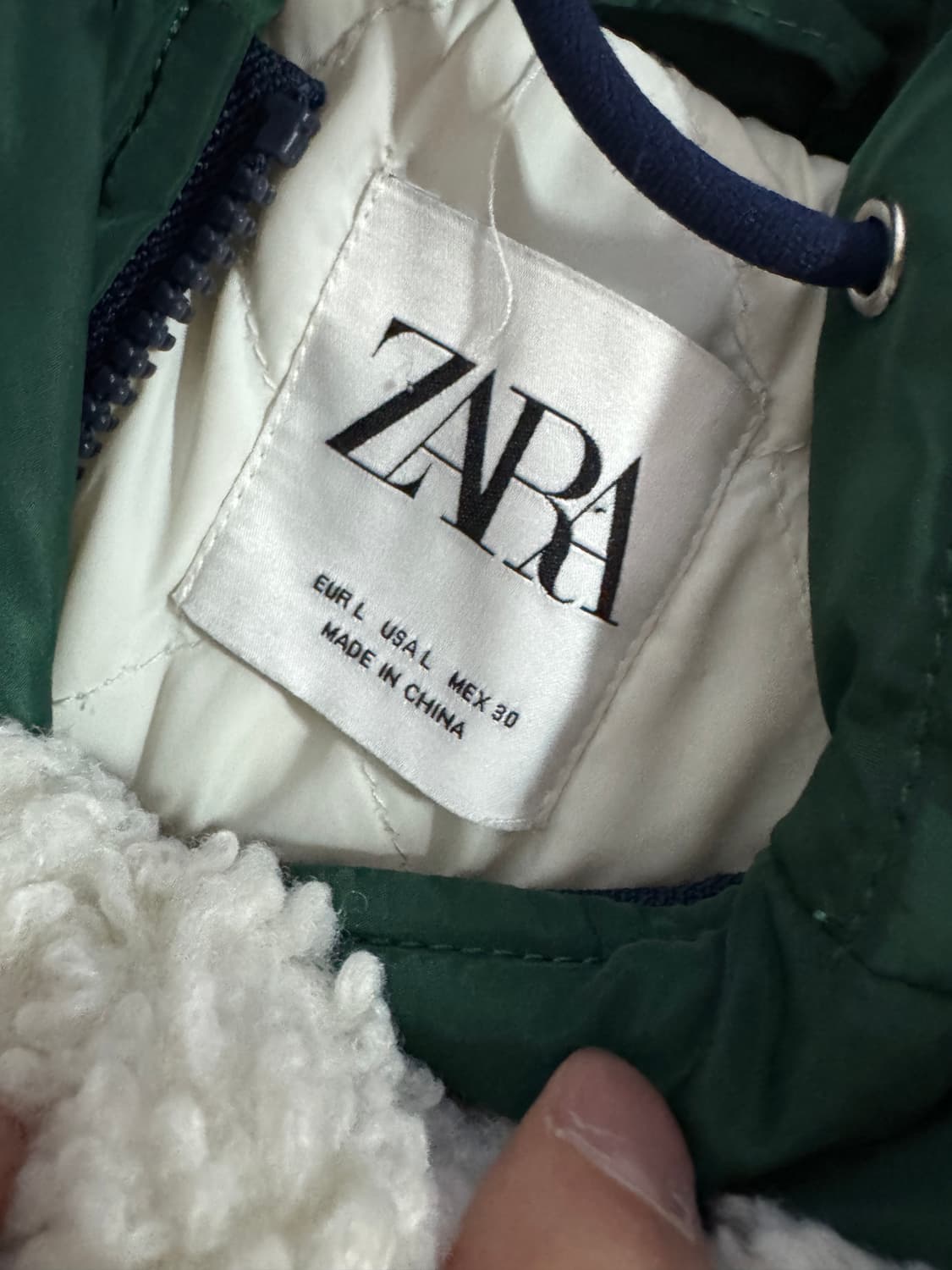 여성 자라 ZARA 빅 사이즈 플리스 후드 자켓 77 ~ 88 상품이미지3