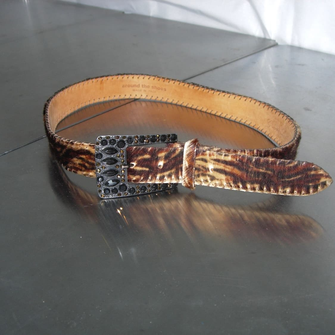 레오파드 호피 송치털 벨트 상품이미지2