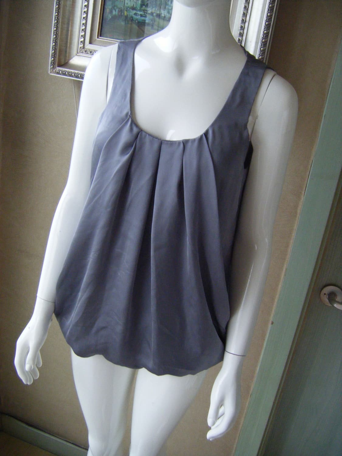 Shiny Pleated Blouse – H&M vintage 상품이미지2