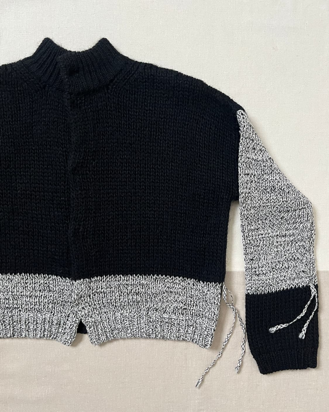 요지야마모토 컬러블록 니트자켓 yohji yamamoto 가디건 상품이미지9