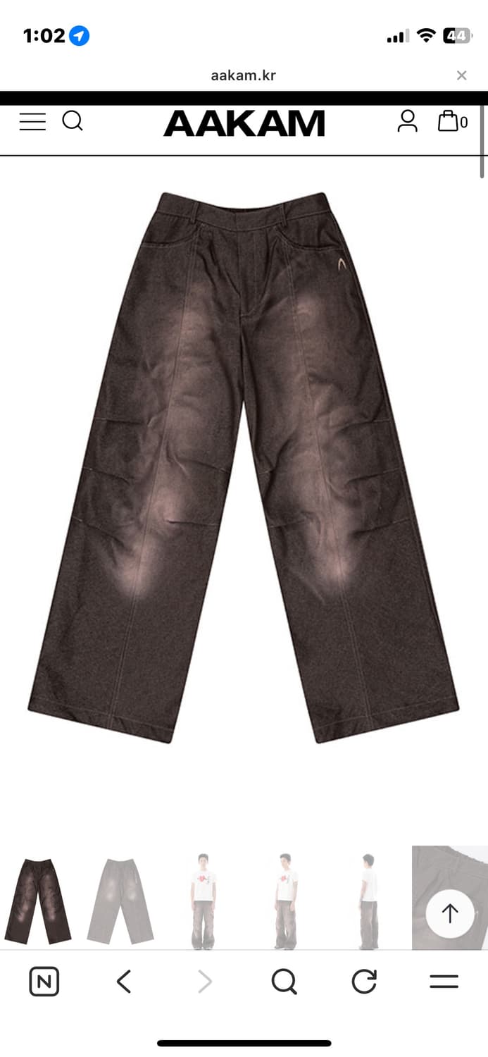 아캄 바지 sprayed denim pants 상품이미지1