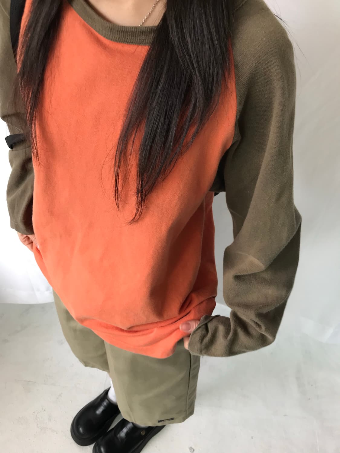 ⊹ Orange Raglan Long Sleeve Tee 상품이미지3