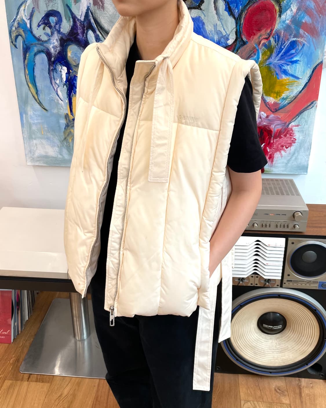 GANNI 가니 스트랩 다운 베스트 상품이미지2