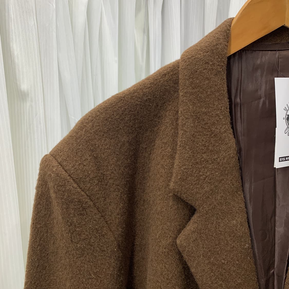 일본 빈티지 Synthetic 울 캐시미어 오버 맥시 롱코트 1740 상품이미지2