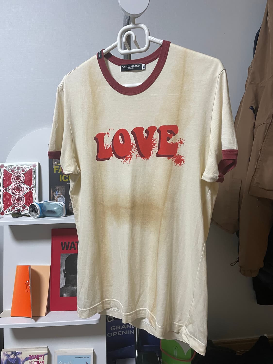 돌체앤가바나 Love 프린팅 링거 티셔츠 46사이즈 상품이미지1