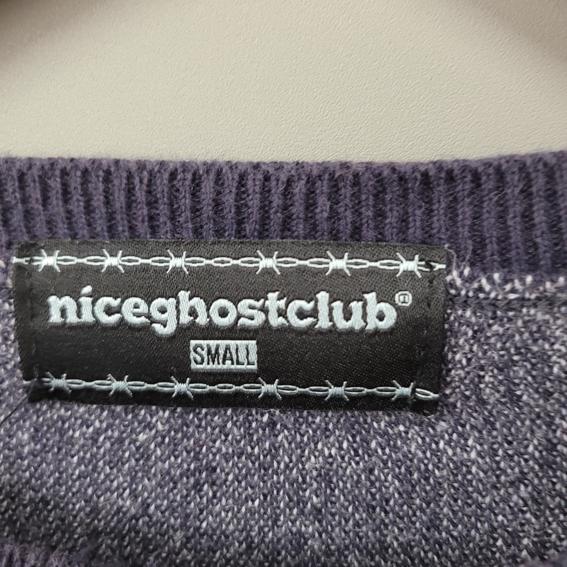 Niceghostclub 나이스고스트클럽 구미 베어 니트 하프티 상품이미지3