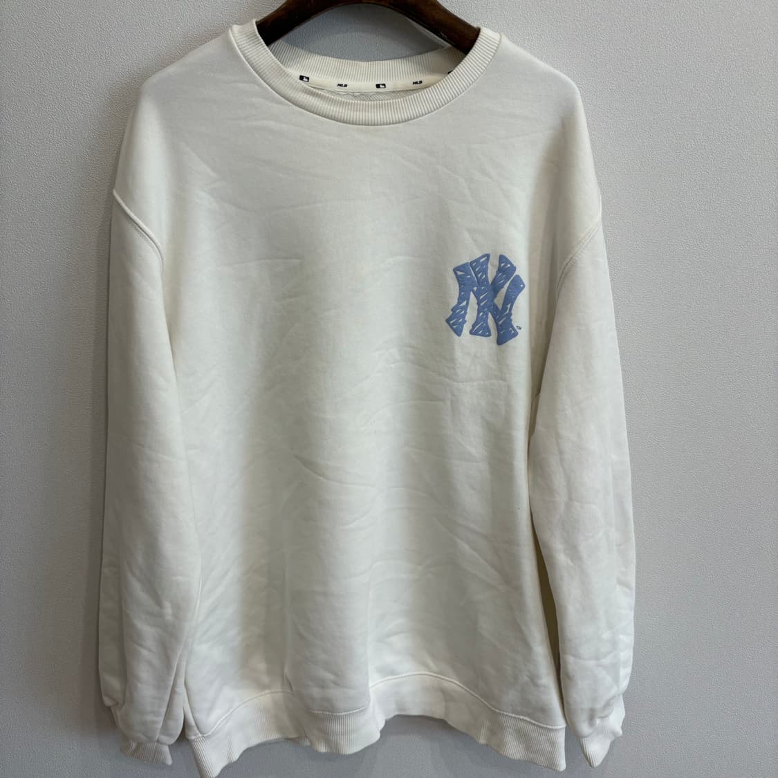 MLB 뉴욕 양키스 여성 맨투맨 아이보리 XS(85) 상품이미지1