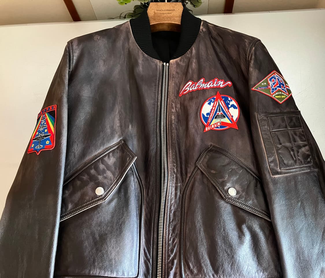 발망 워싱 가죽자켓 상품이미지3