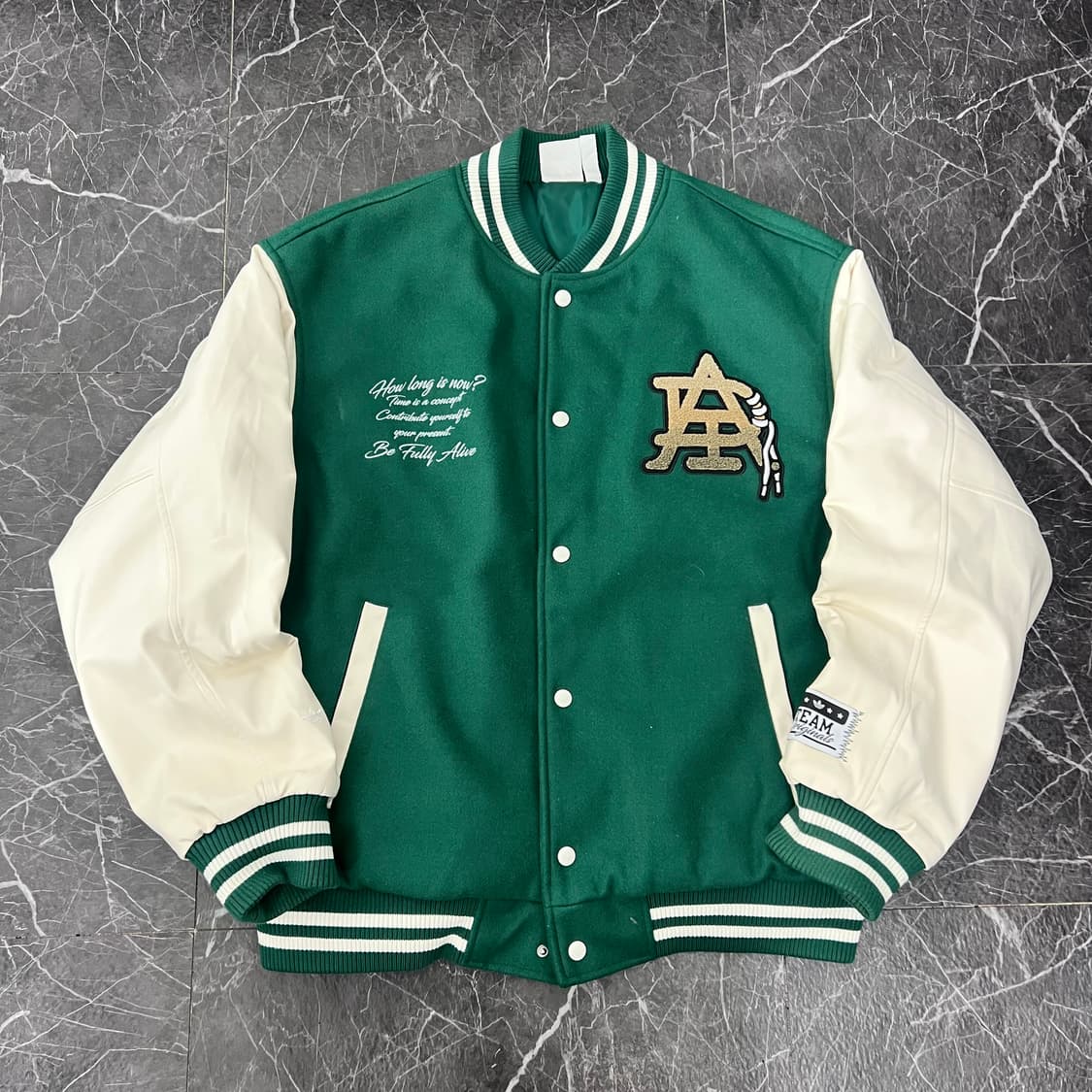 아디다스 팀 그린 배색 MC 바시티 자켓 상품이미지1