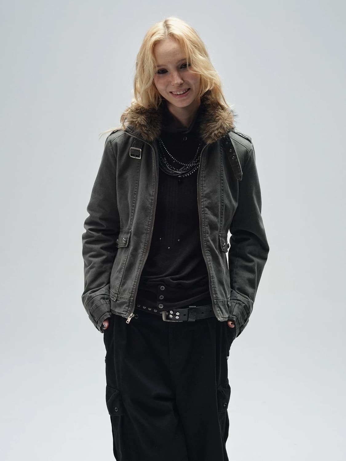 Wearandtear 하이넥 워크자켓 M 상품이미지2