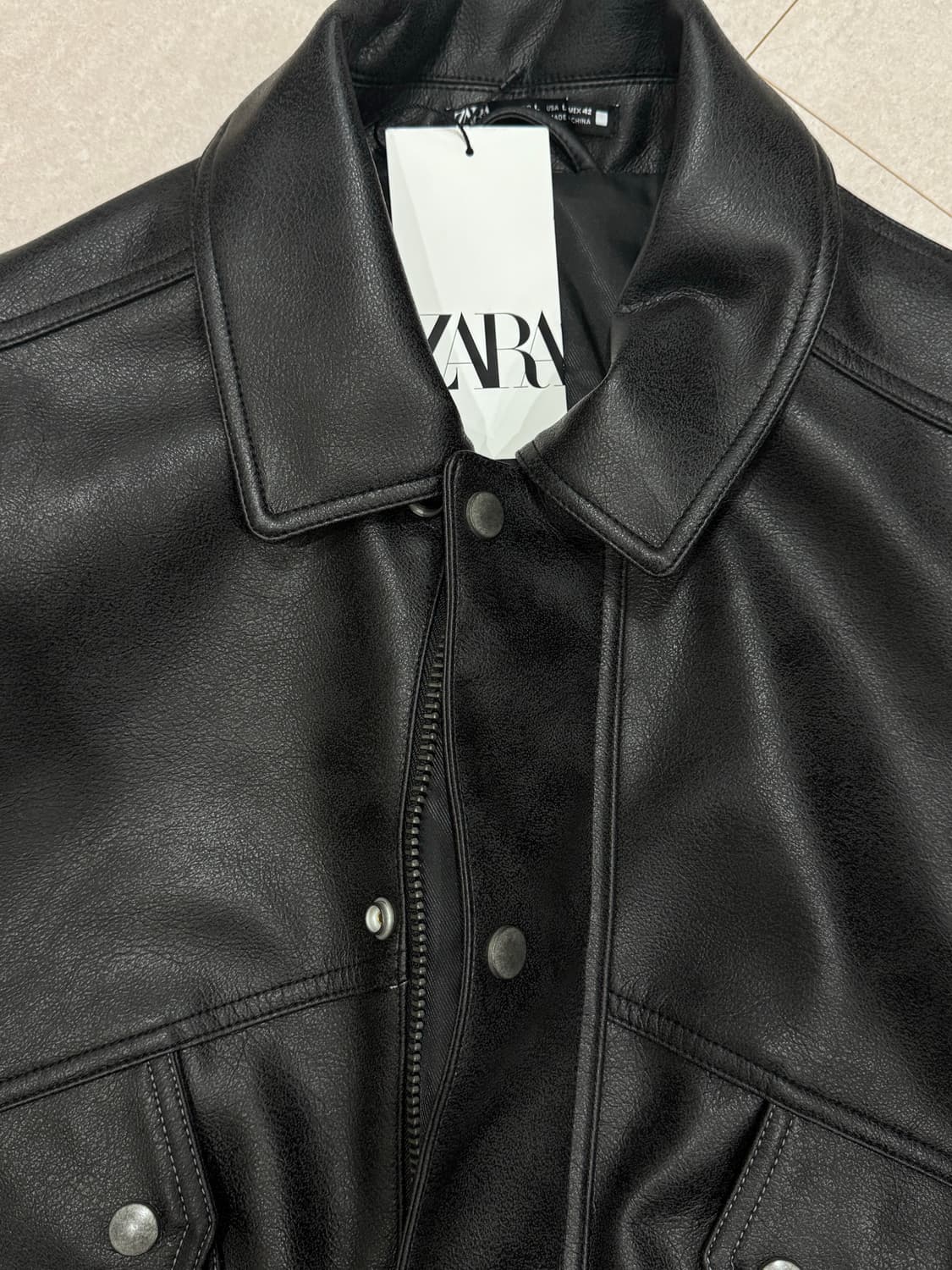 자라 비건레더 페이크레더 자켓 새상품 상품이미지3