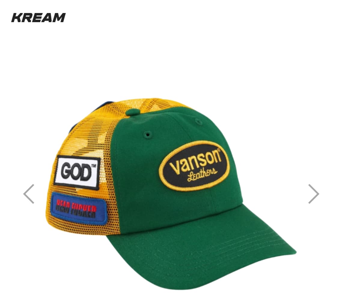 슈프림 x 히스테릭 글래머 x 밴슨 레더 메쉬 백 6-패널 그린 상품이미지2