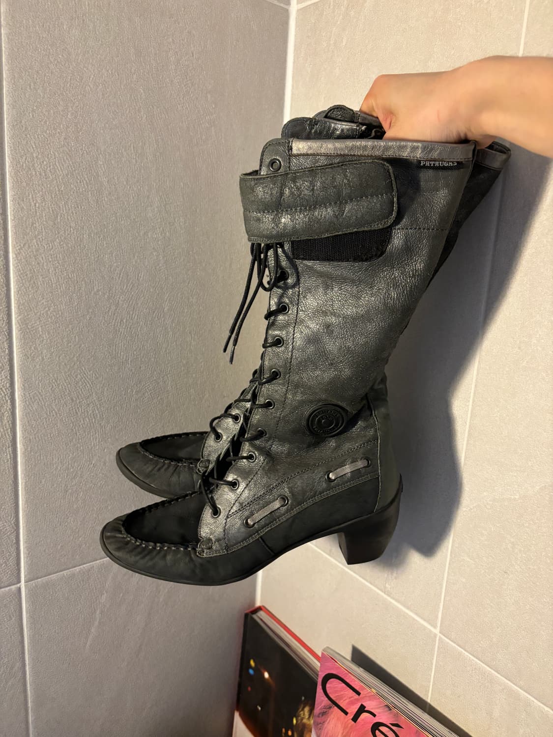 파타가스 레더 레이스업 부츠 상품이미지3