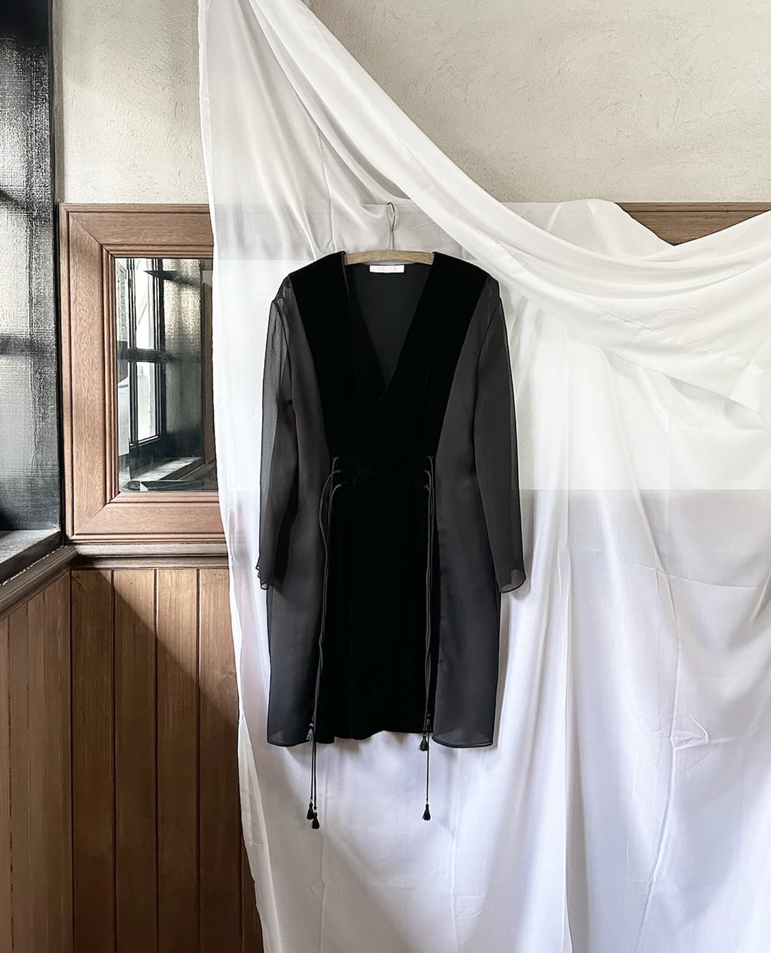 CHLOE velvet v-neck dress 상품이미지4