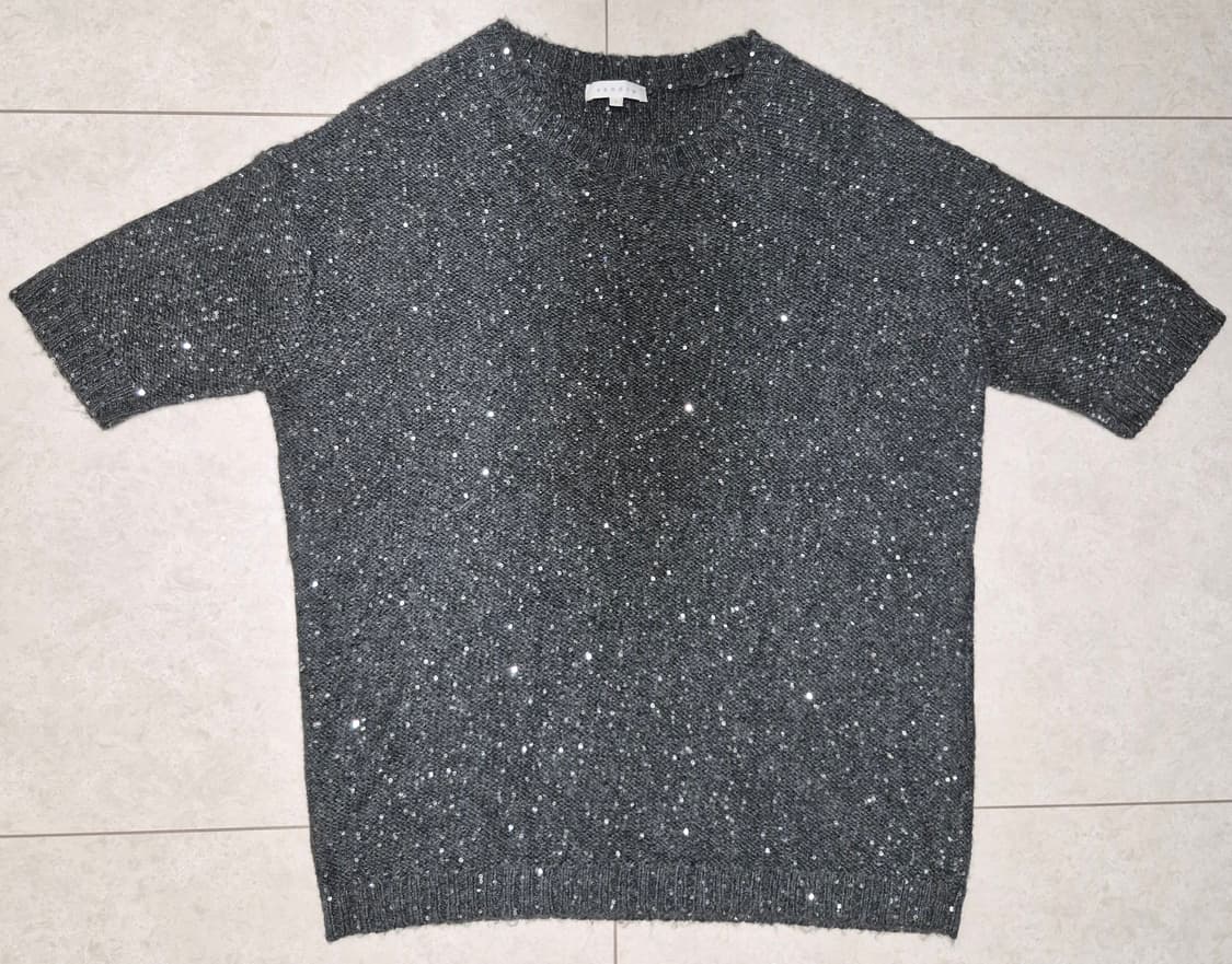 SANDRO SEQUIN GLITTER LOOSE-FIT KNIT
TEE 상품이미지6