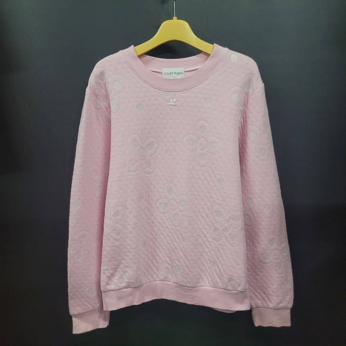 courreges 꾸레쥬 빈티지 아카이브 자수로고 맨투맨 딸기우유 상품이미지6