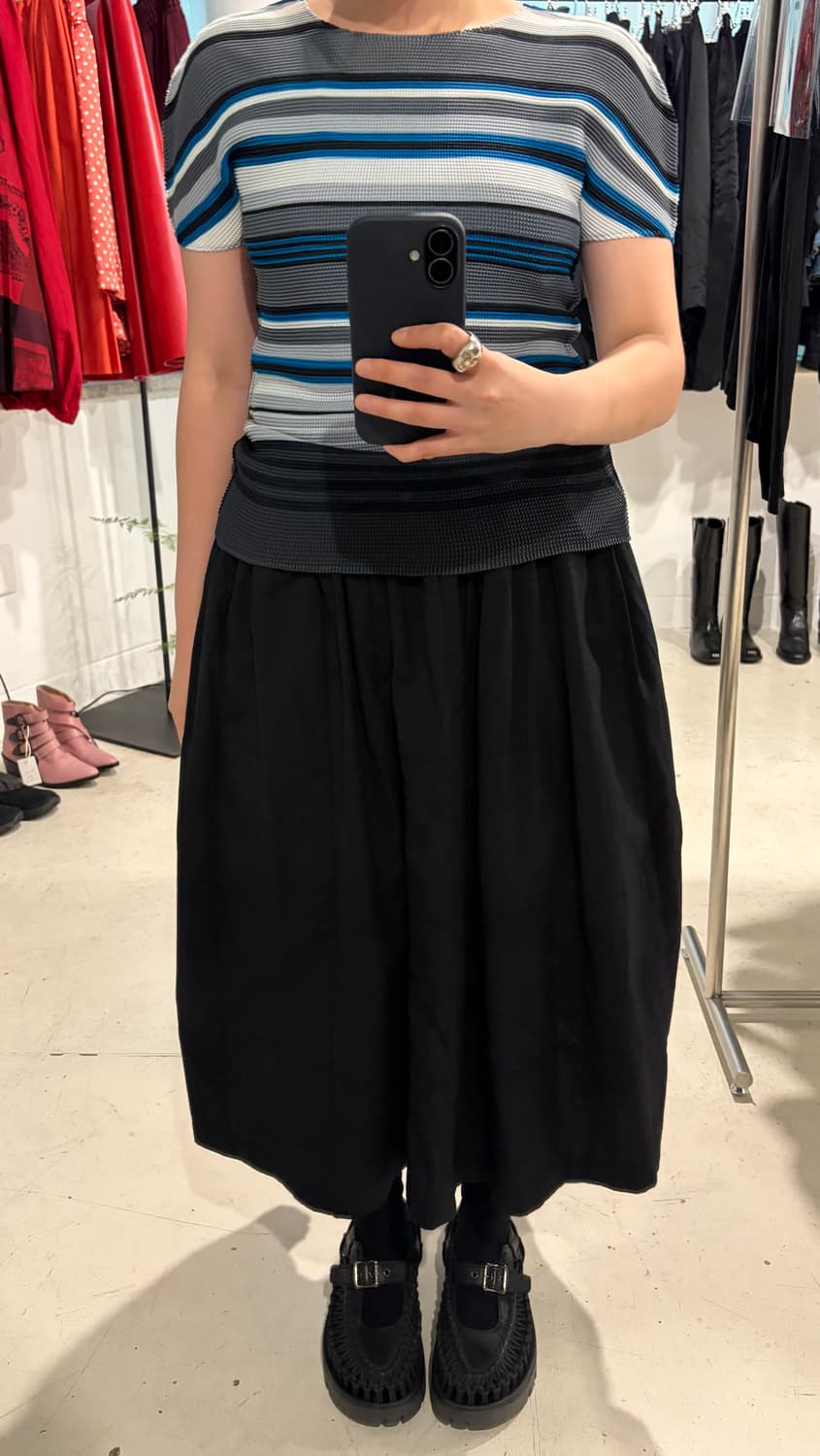 Ripple Stripe Pleated Blouse 상품이미지7