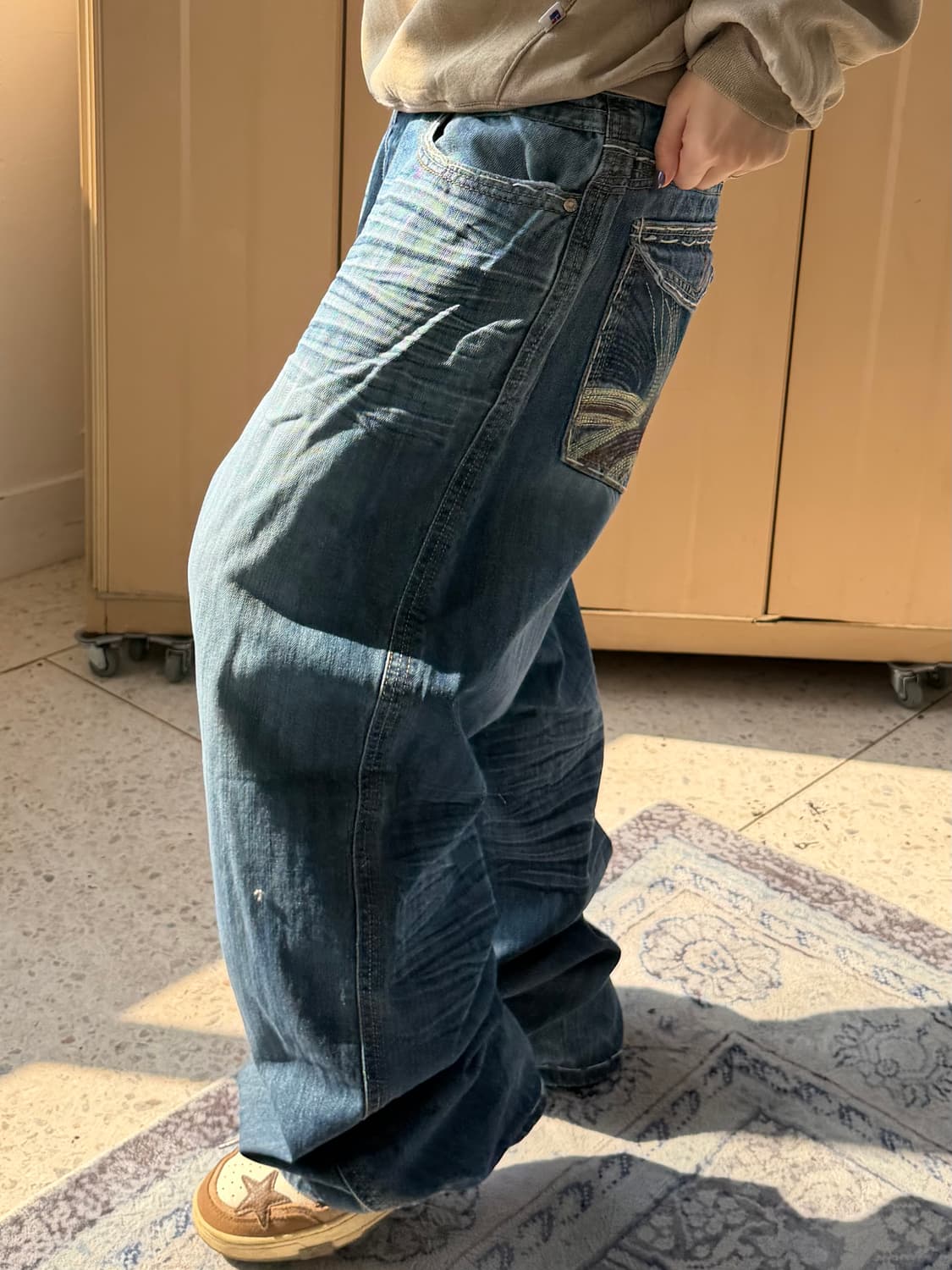 빈티지 자수 힙합팬츠 상품이미지4