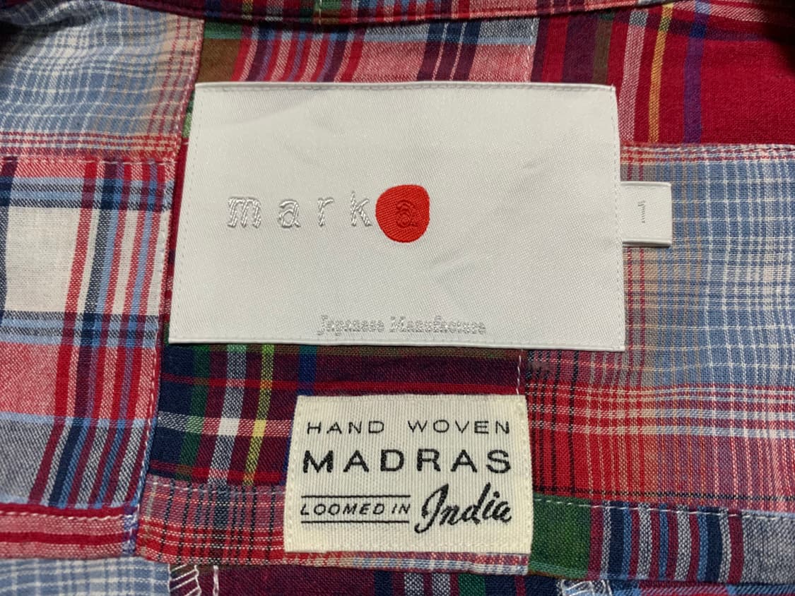 MARKA 마르카 마드라스 핸드 우븐 커프스 셔츠(유니색스) 상품이미지6
