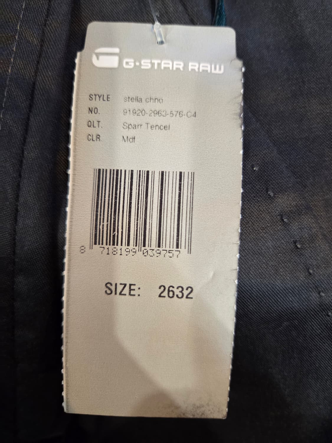 G-STAR그레이 턴업 스타일 바지(W26/L32) 상품이미지5