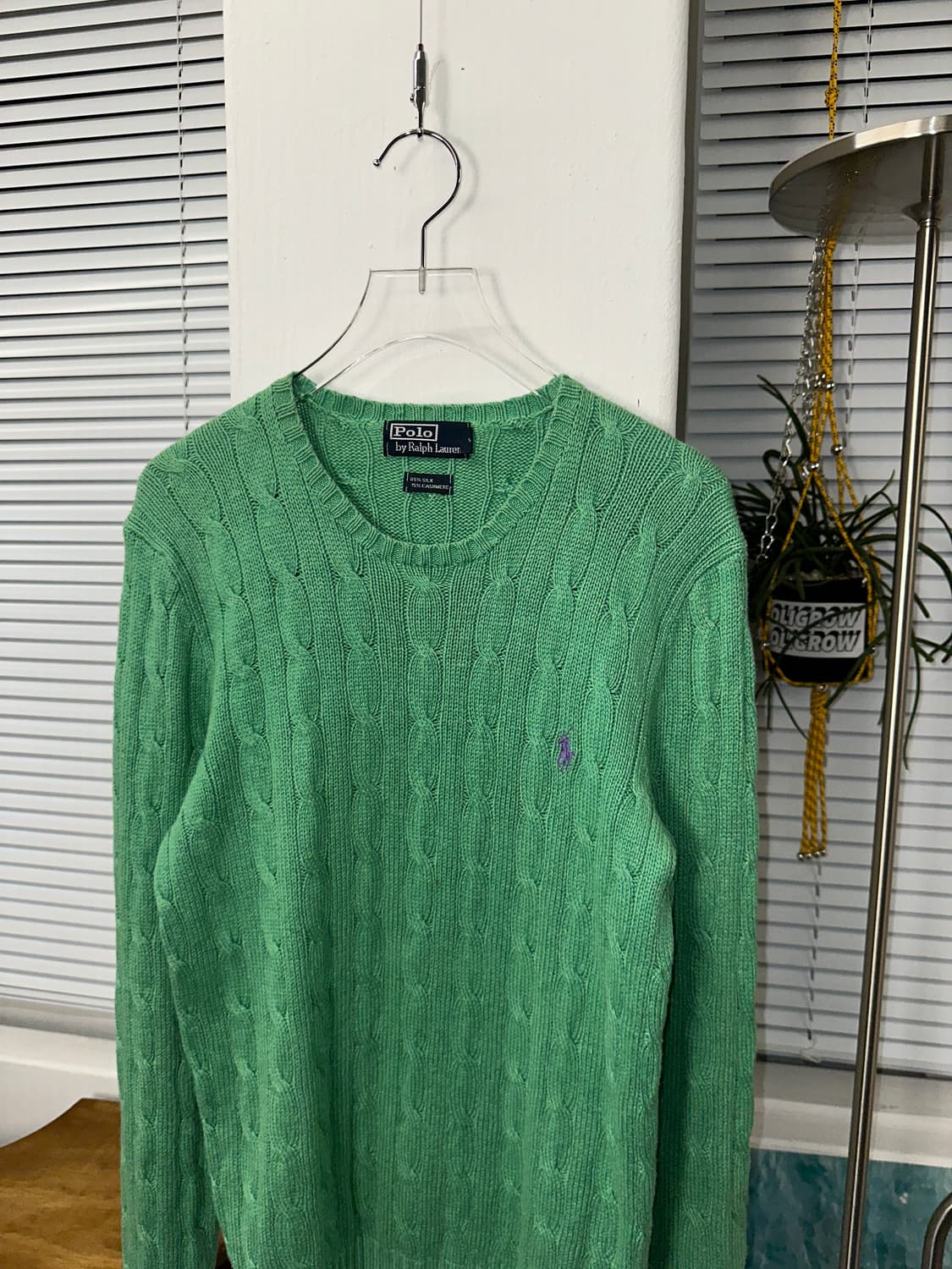 폴로 실크 캐시미어 케이블 니트  상품이미지1