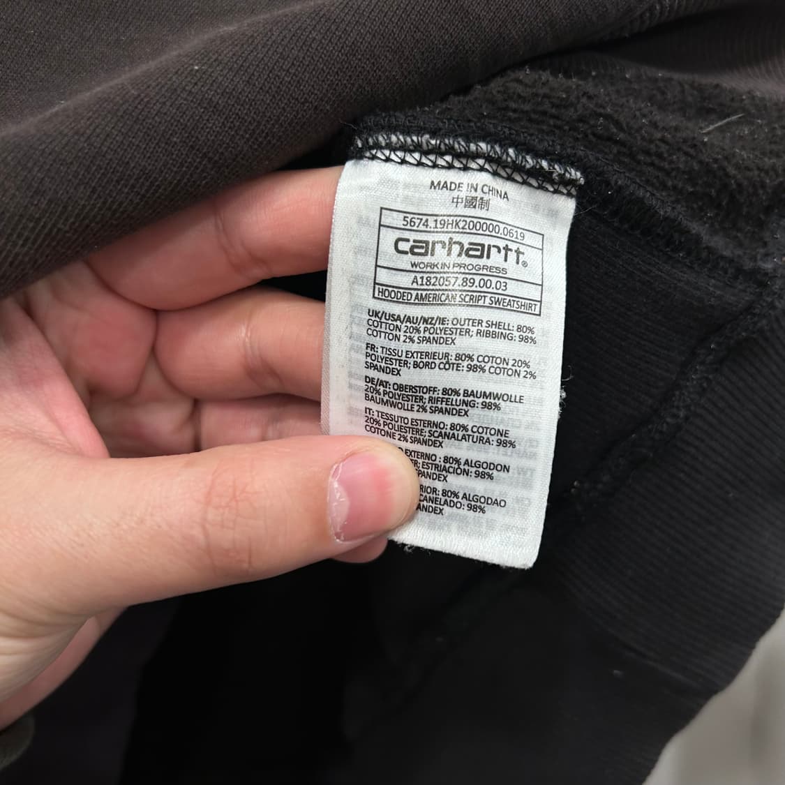 칼하트 빈티지 워크웨어 헤비코튼 후드티 상품이미지6