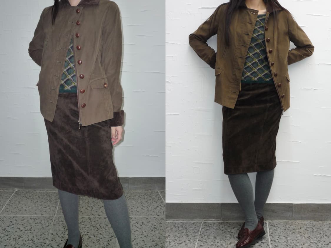 Brown buttons suede jacket 상품이미지3