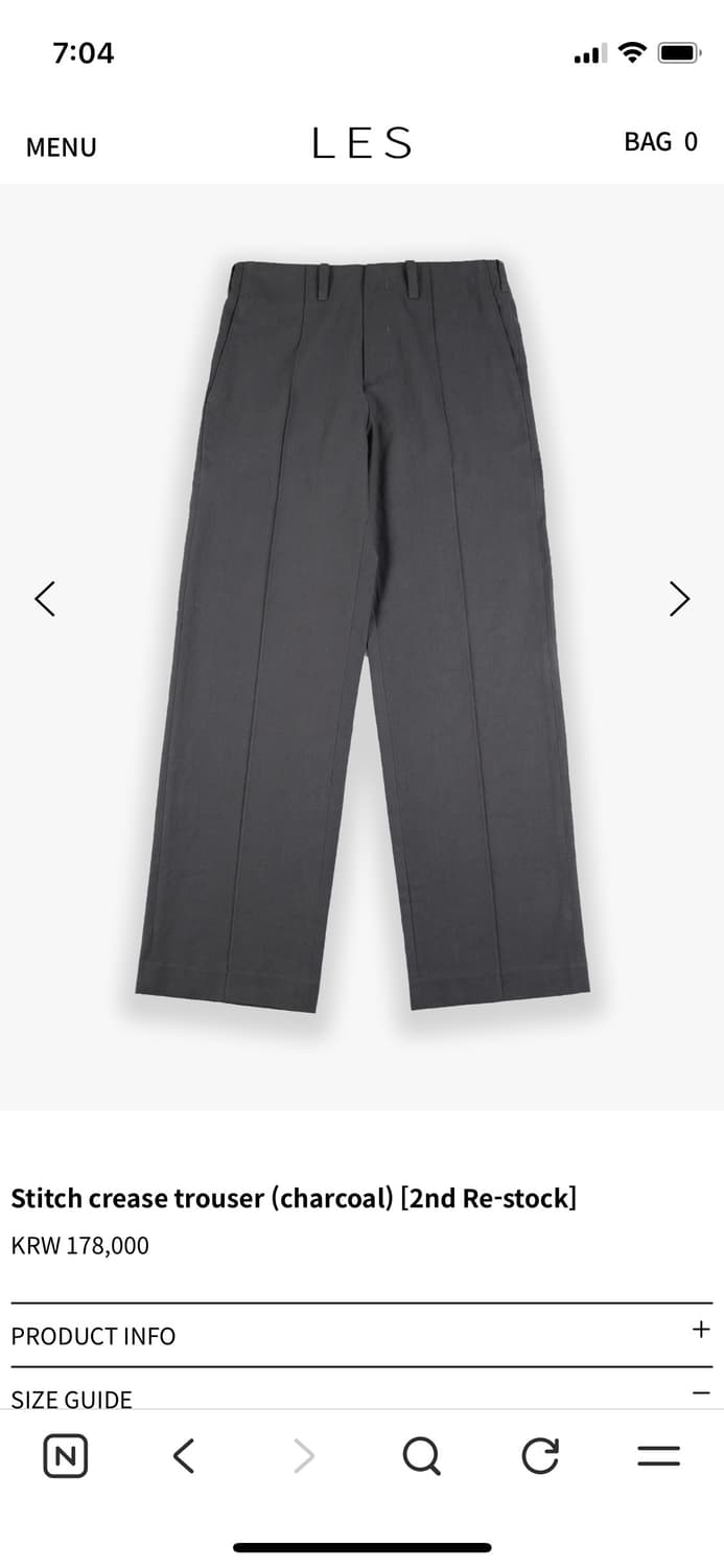 Stitch crease trouser 상품이미지1