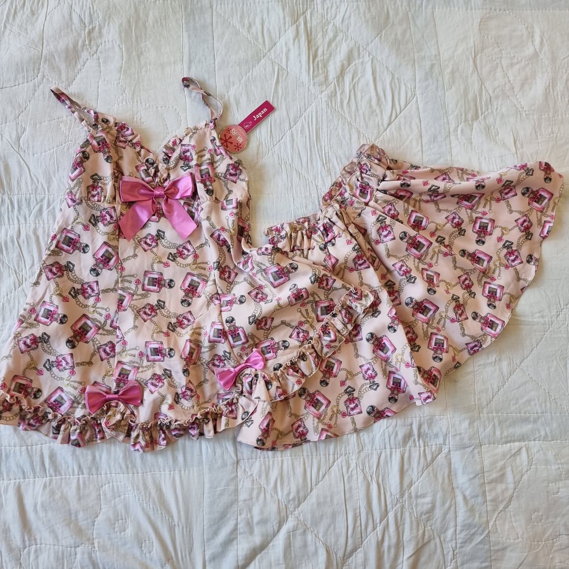 MARS Sugar Gloss 프리미엄 향수 쥬얼 프릴 마즈원핏치마세트 상품이미지2