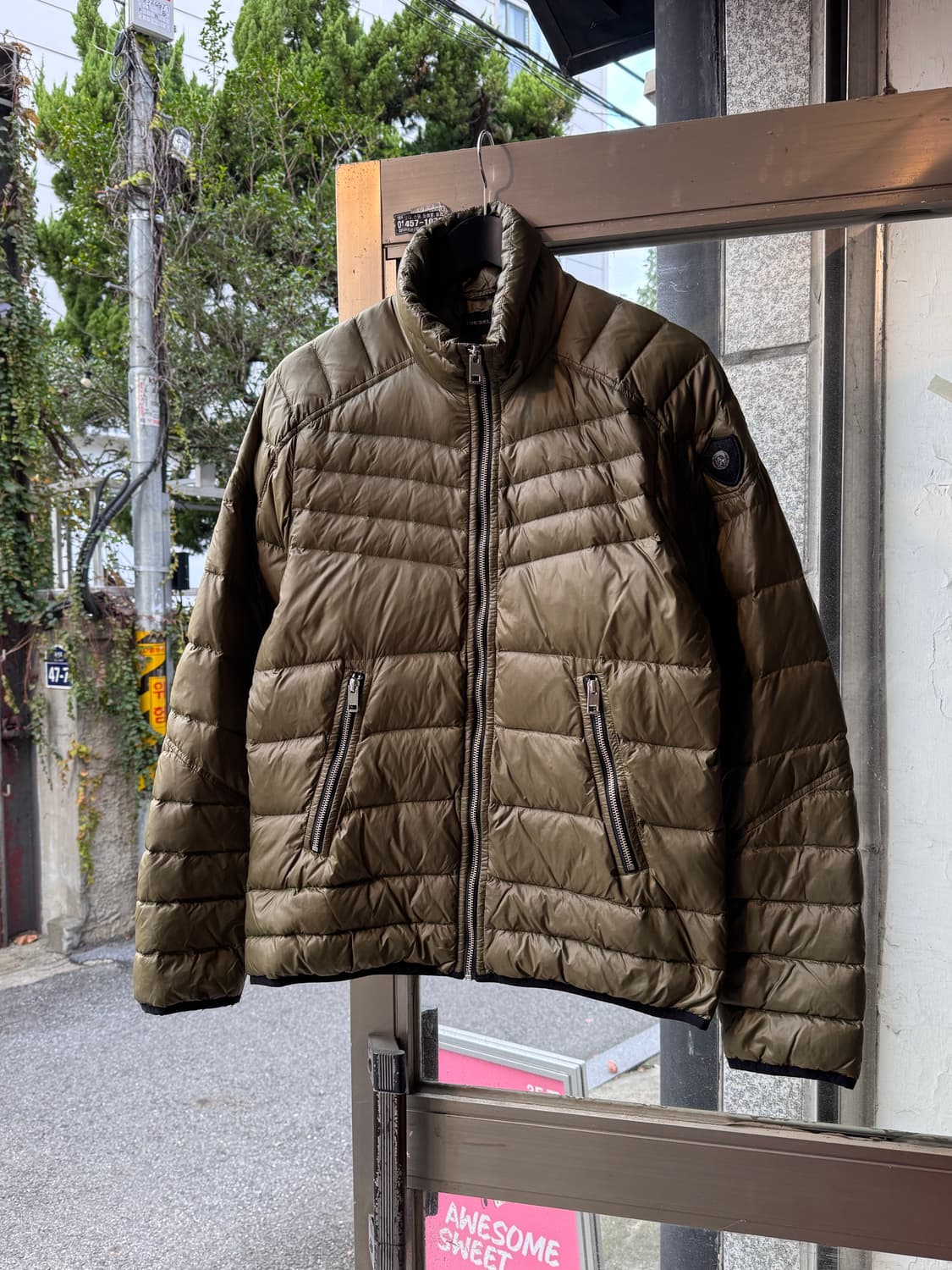 Diesel 디젤 카키 다운 푸퍼 자켓  상품이미지1