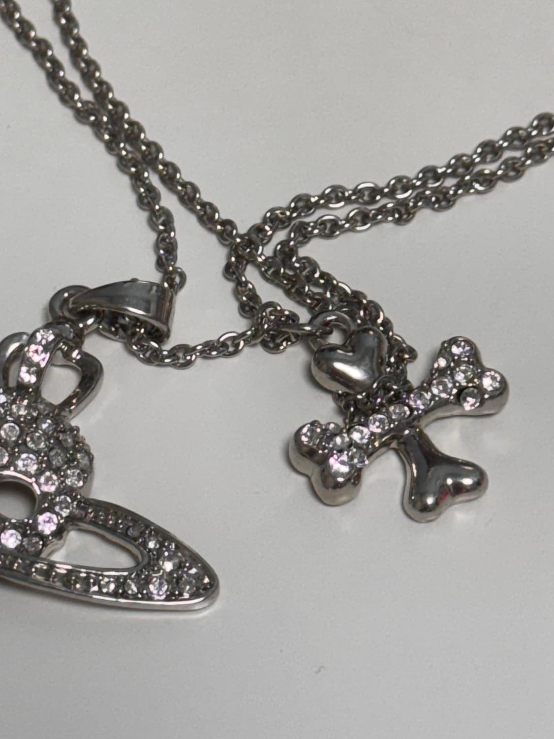 비비안웨스트우드 해골 레이어드 목걸이 스컬 십자가 necklace 상품이미지8