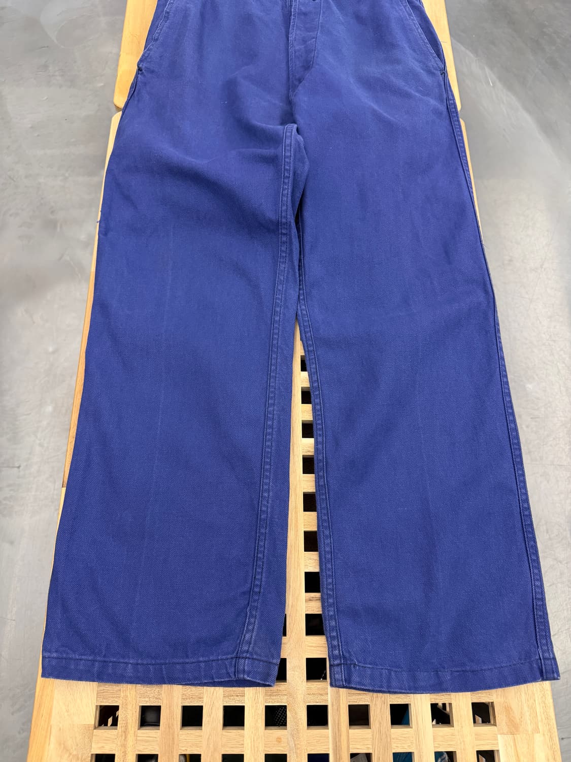 1990s FADED WASHED NAVY BLUE 프렌치워크팬츠 상품이미지4