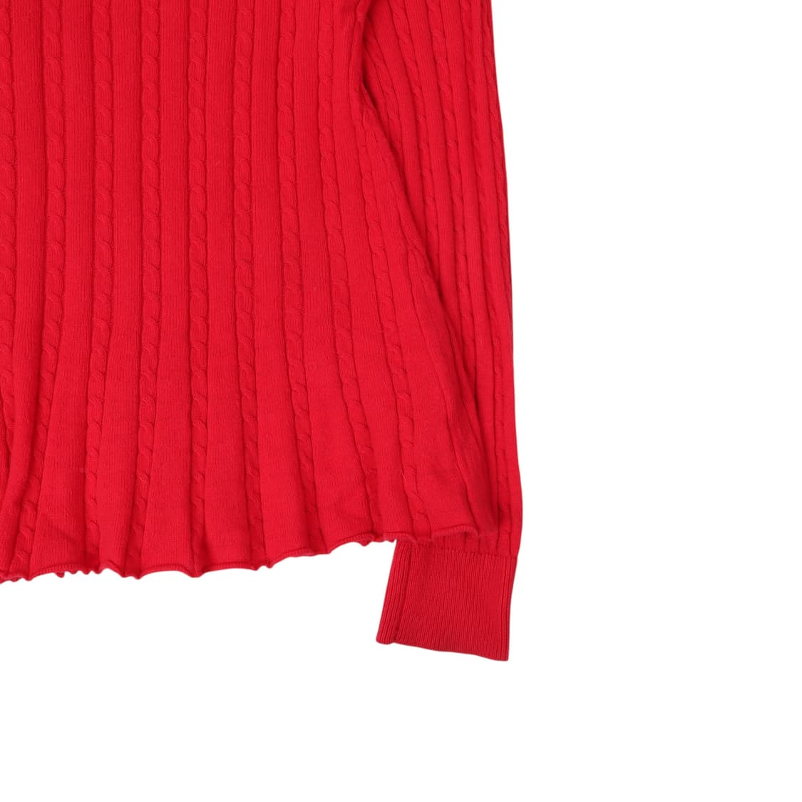 폴로 랄프로렌 우먼스 레드 케이블 니트 상품이미지7