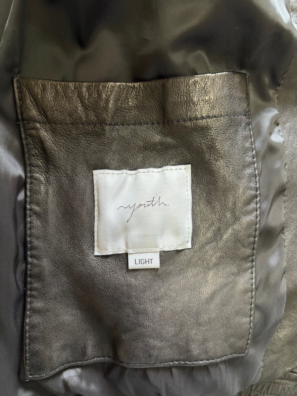 [L] 유스 워시드 레더 블루종 상품이미지5